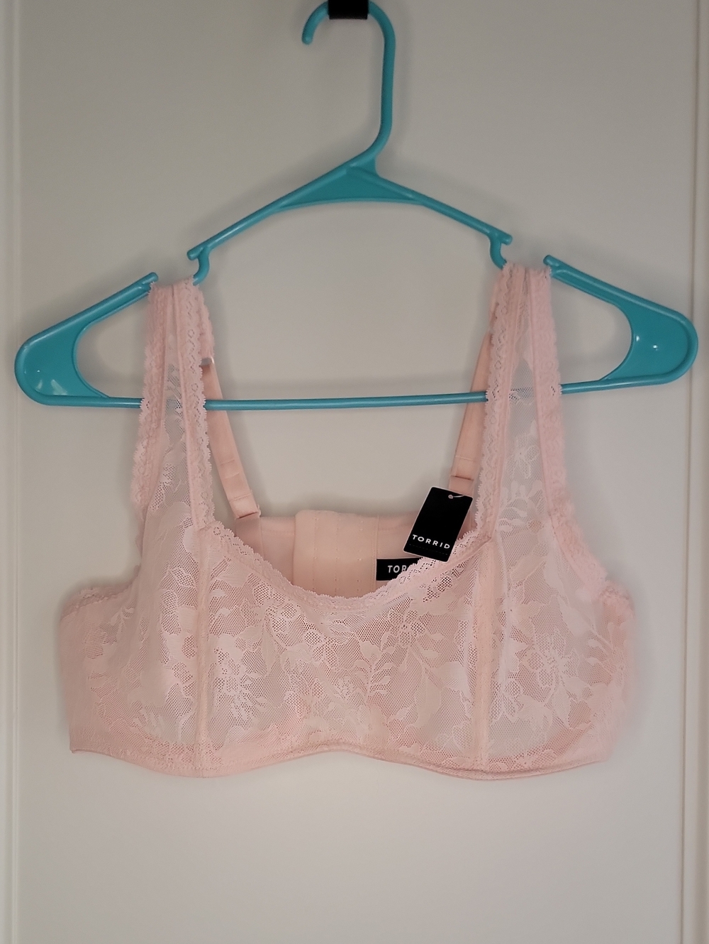 torrid Blush Pink Lace Unlined Bra